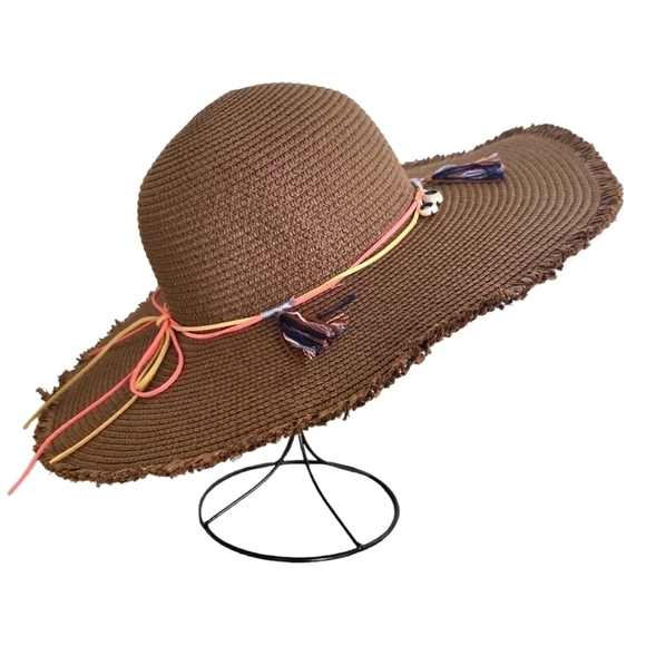 Jessica Simpson Brown Wide Brim Floppy Hat OS - Picture 1 of 8